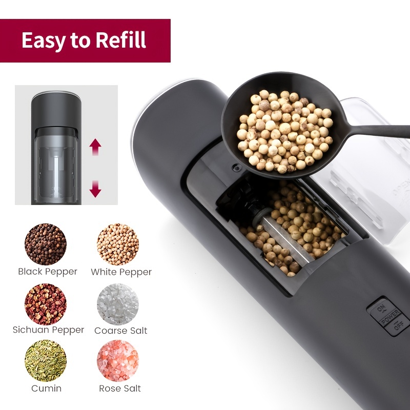 Xiaomi Huohou Smart Electric Automatic Mill Pepper Salt Grinder 5