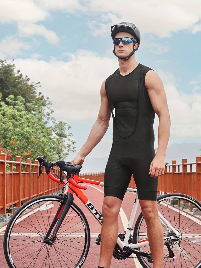 Cycling Bib Shorts Men Qualidyne Men's Cycling Pants 4D Padded