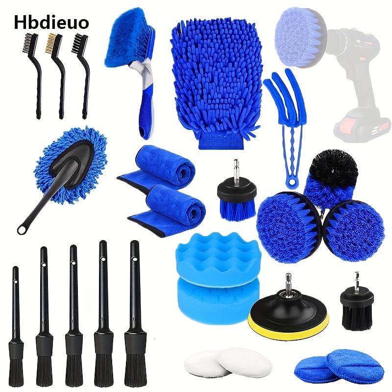 Fitosy Car Wheel Rim Tire Brush Set, Car Detailing Wash Kit, Long Soft  Wheel Brush, Car Detail Brushes Accessories for Automotive Cleaning Wheels