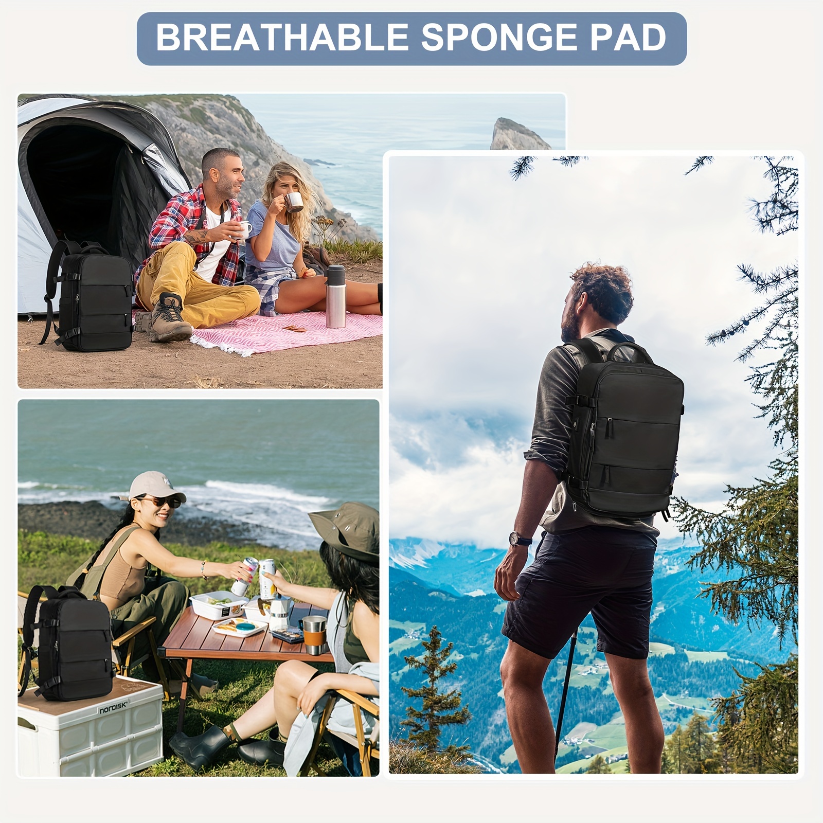 Large Travel Backpack, Hiking Backpack Waterproof Outdoor Sports Casual  School Bag, Suitable For Laptop With Usb Charging Port - Temu Bahrain