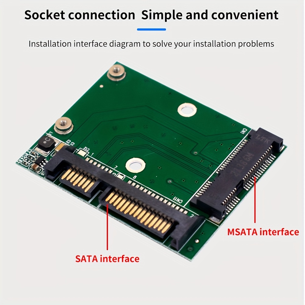 mSATA SSD to 2.5' SATA Adapter Converter - Drive Adapters and Drive  Converters, Hard Drive Accessories