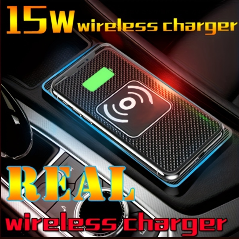 15W Chargeur sans fil de voiture chargeur sans fil mobile - Temu
