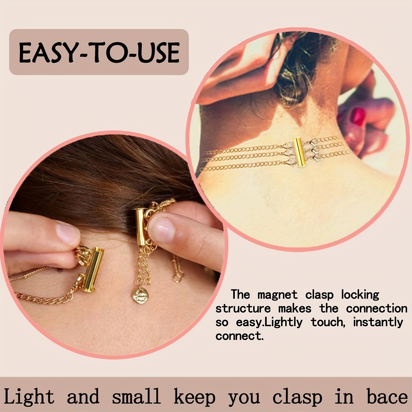 Necklace Layering Clasps Womens Jewelry Separators 18K Gold and Silver  Multiple Necklace Clasp for Women Layered Look