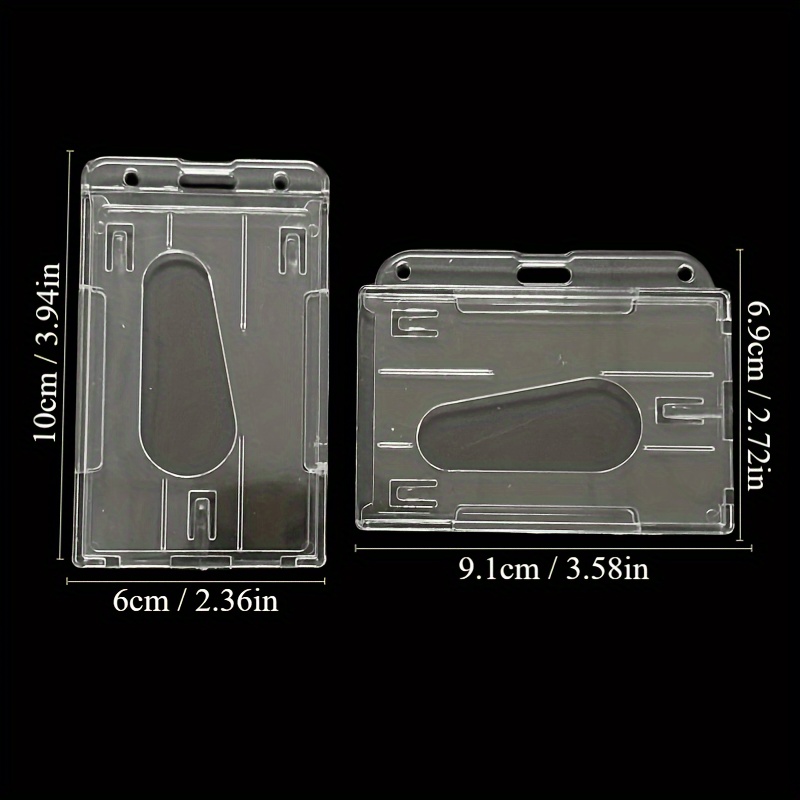 1pc/2pcs/5pcs Porta Tessera Id In Plastica Rigida Trasparente, Uso  Orizzontale Fessura Pollice, Porta Tessera Trasparente Tessere Id, Carte  Credito, Trova Grandi Offerte Ora