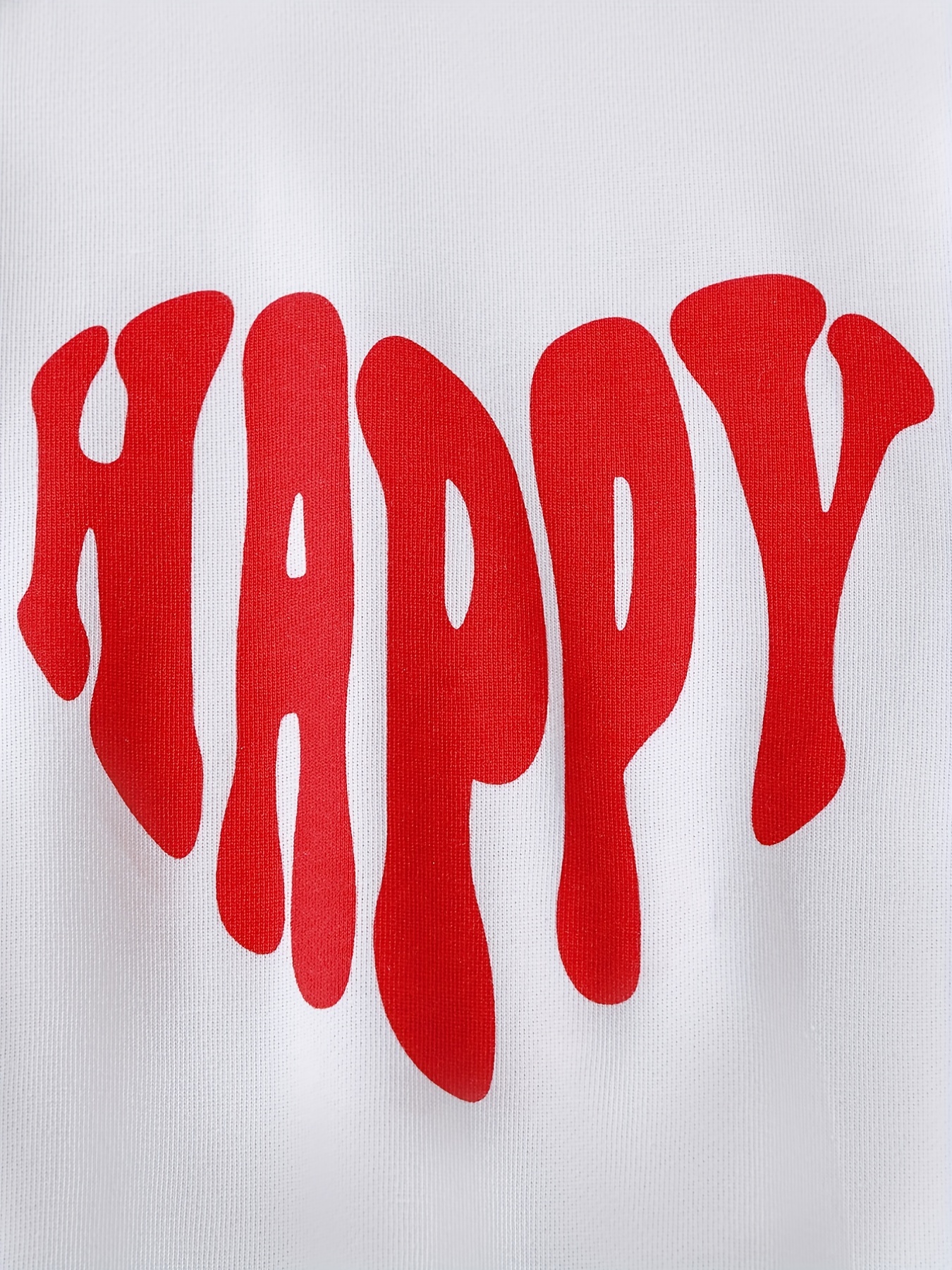 Happy Print Girl's 2pcs Sweatshirt & Sweatpants Set for Spring Fall