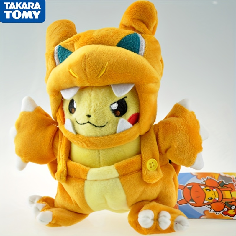 Pokemon Pikachu Plush Toy And Giant Fire-breathing Dragon Y Cloak Cute Toy  23cm