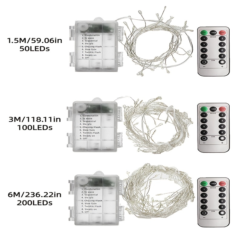 1.5m Fairy Light, Led Firework Light, 8 Flashing Modes, Battery