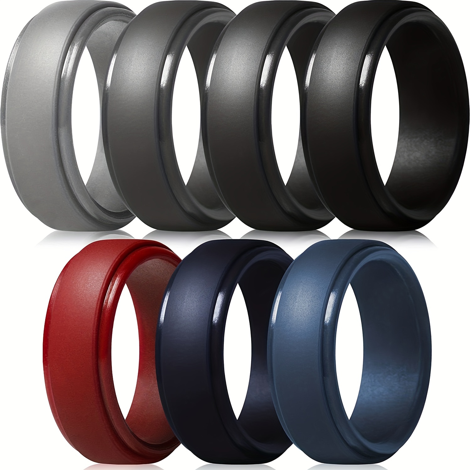 Deago Silicone Rings For Men Sport Rubber Wedding Bands Pack Thick) Size |  forum.iktva.sa