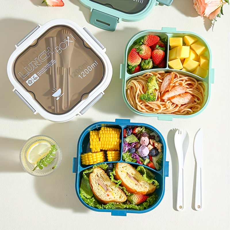 Office Staff Meal Box Square Bento Box Leakproof Food - Temu