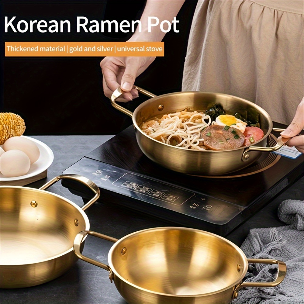 Pentola per spaghetti d'oro pentola per spaghetti Ramen coreano