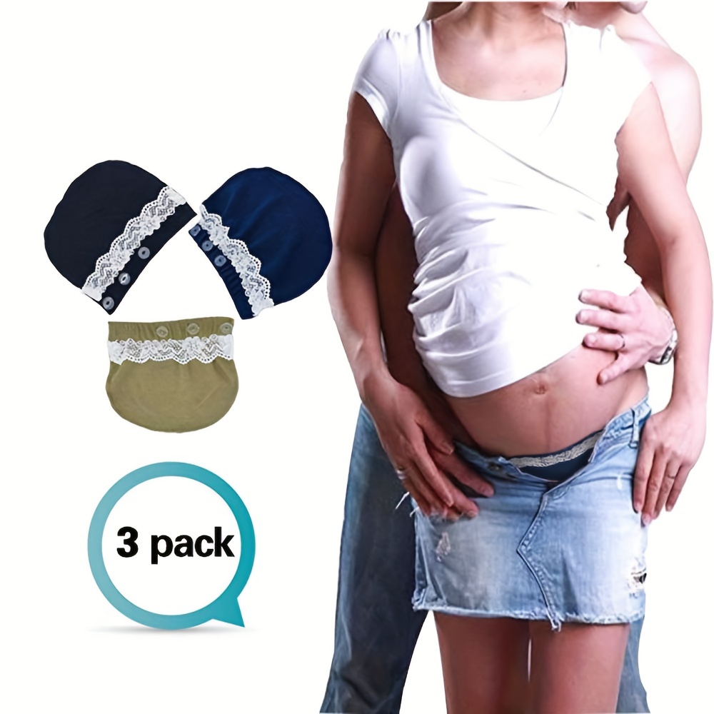 Maternity Pregnancy Trousers Jeans Skirt Waistband Extender