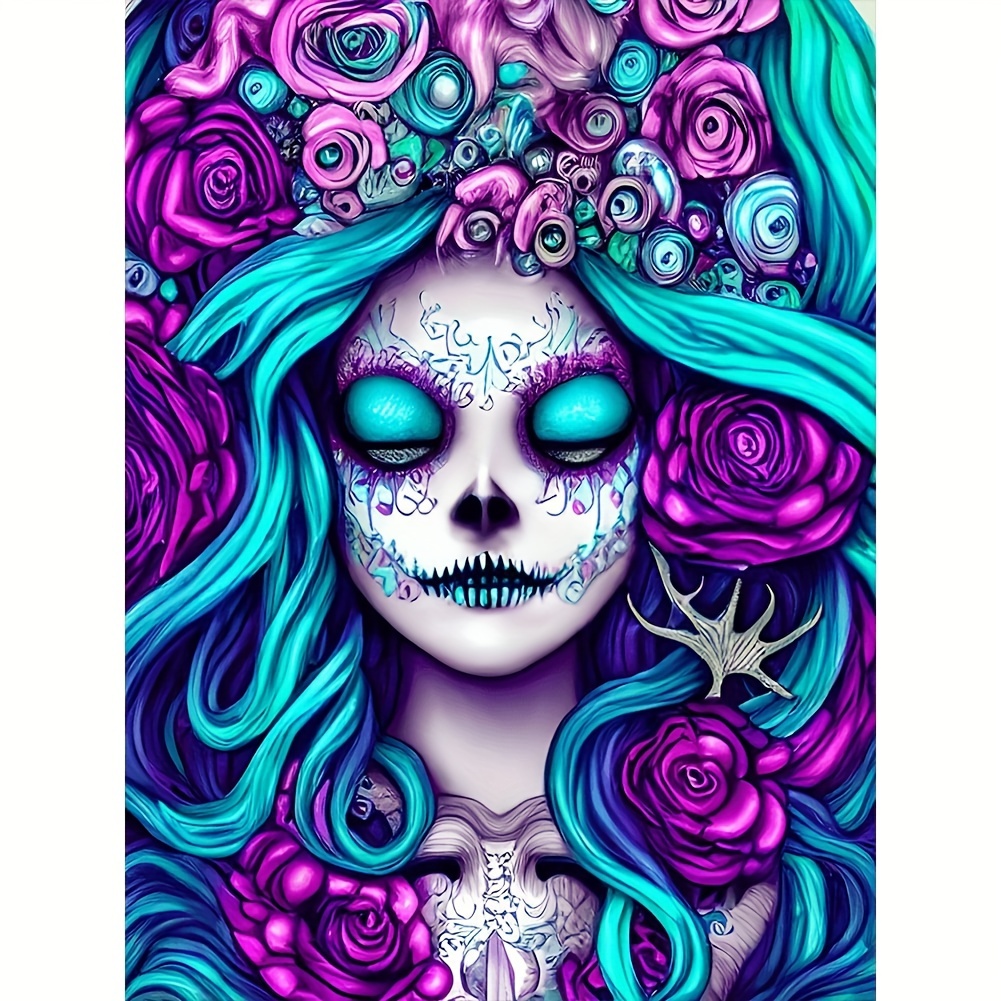 

1pc 30*40cm/ 11.8*15.75in Diy Artificial Diamond Painting Devil Girl 5d Rhinestone Craft Wall Art, Home Decoration And Hobby Accessories Surprise Gift