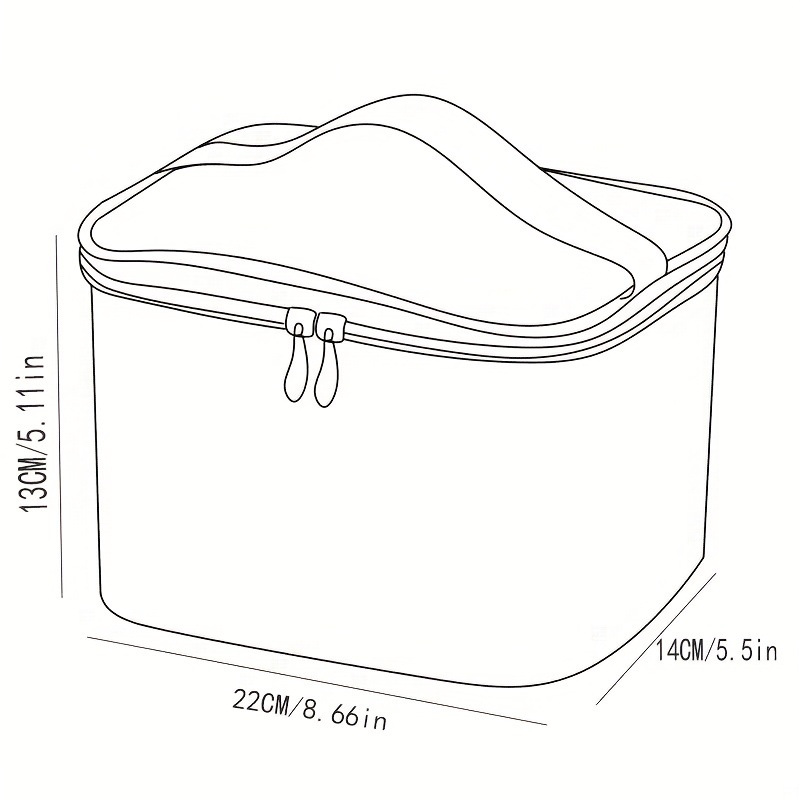 Handheld Cube Travel Cosmetics Wash Bag Pu Leather Portable - Temu