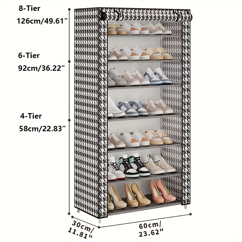 L shaped Shoes Storage Shelf Dustproof Shoes Storage Shelf - Temu
