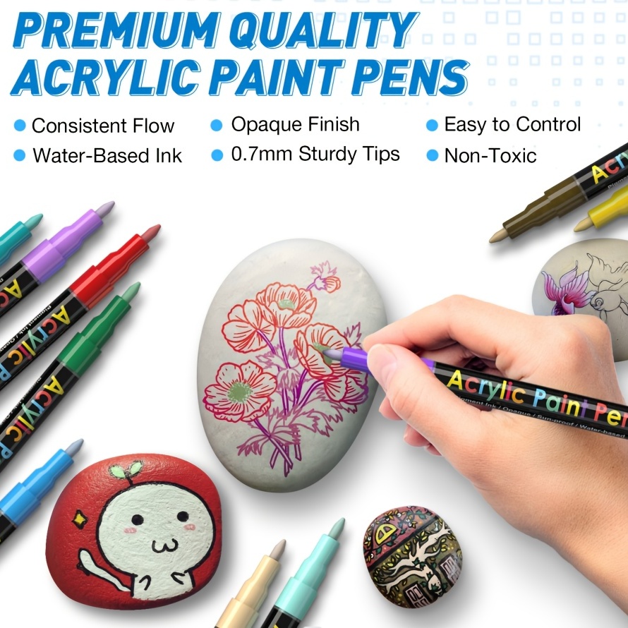 Acrylic Markers Waterproof Paint Pens Suitable For Ceramics - Temu