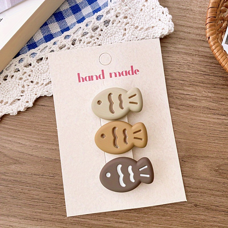 Professional Manufacturer Cartoon Braised Little Fish Hair Clip 3pcs/set