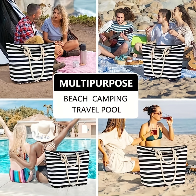 grande impermeable Bolsa de playa para nadar piscina Bolso playa Bolso tote  con cremallera, Mode de Mujer