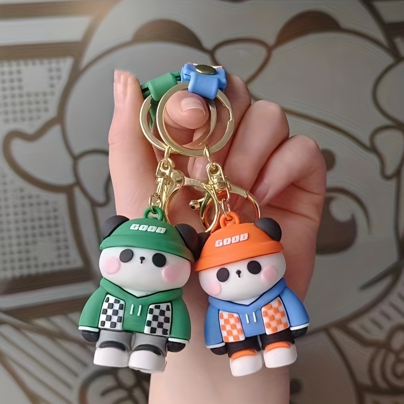 Cute Brown Bear Cony Key Chain Couple Key Ring Bag Pendant Car