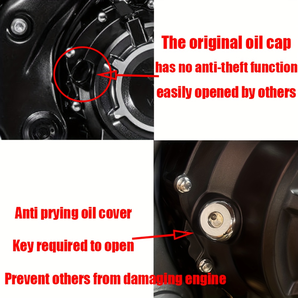 Motorcycle Fuel Tank Anti theft Lock Protective Gear - Temu