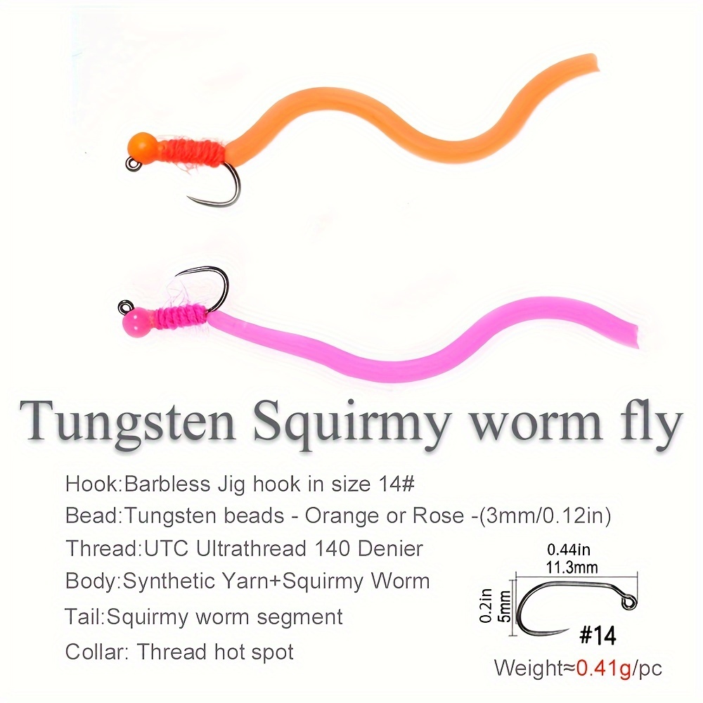 Tungsten Bead Jig Squirmy Wormy 2 colours - Fly Fishing Gear & Fly