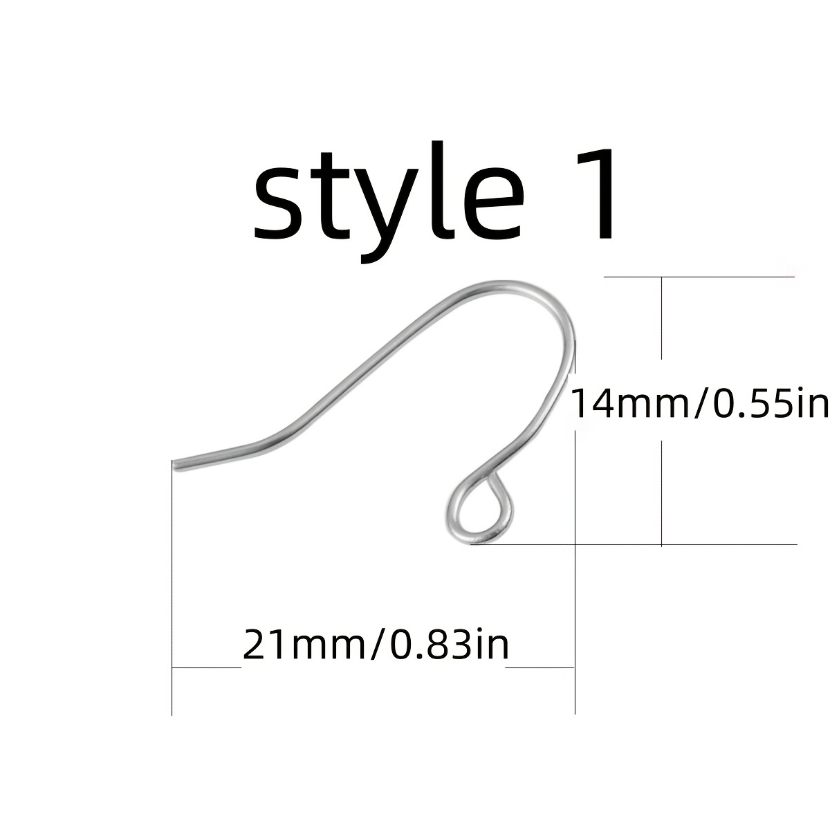 7 Styles Stainless Steel Hypo Allergenic Earring Hooks Diy - Temu