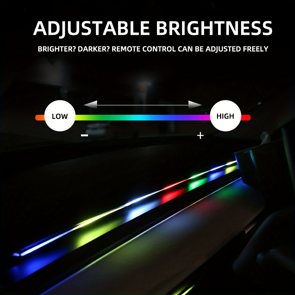 1pc 3 M Luz Ambiente Coche Usb Tira Luz Led Coche En - Temu Chile