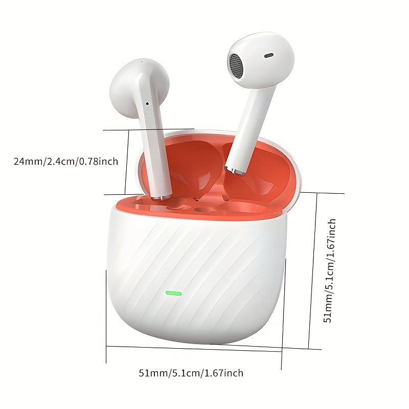 Fone de ouvido estéreo sem fio verdadeiro, TWS 5.3 Fones de ouvido sem fio Estéreo HD Música Som Fone de ouvido com estojo de carregamento sem fio Fones de ouvido estéreo In-ear Headpho_voghion.com