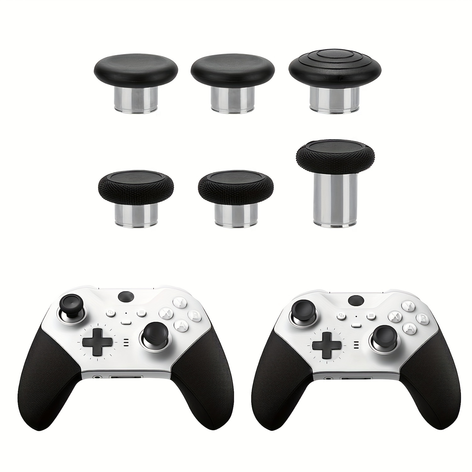 6pcs Metal Replacement Thumbsticks Controller Accessories For * Elite  Controller Series 2 Core, Component Pack Includes For * One Elite 2