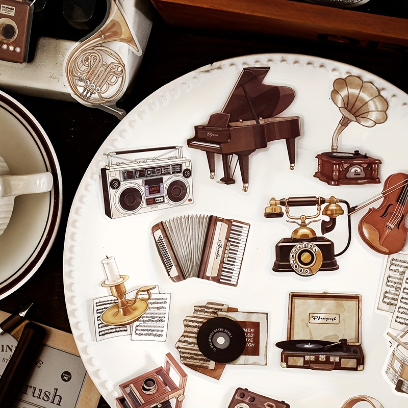Music Stickers Scrapbooking Supplies Instrument Embellishments