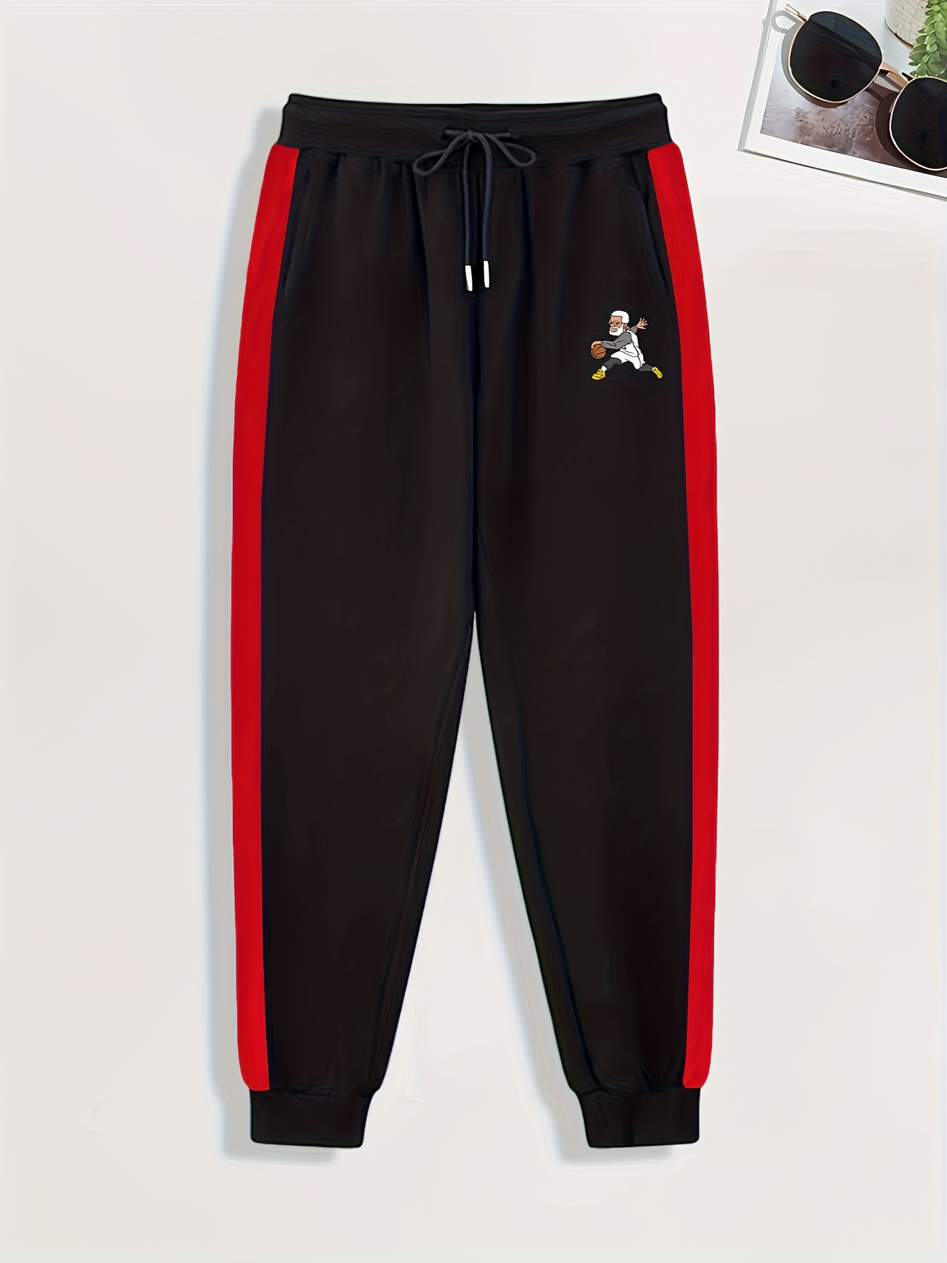 Basketball Player Print, Men's Slightly Stretch Breathable Joggers, Casual  Pants For Outdoor - Temu United Arab Emirates