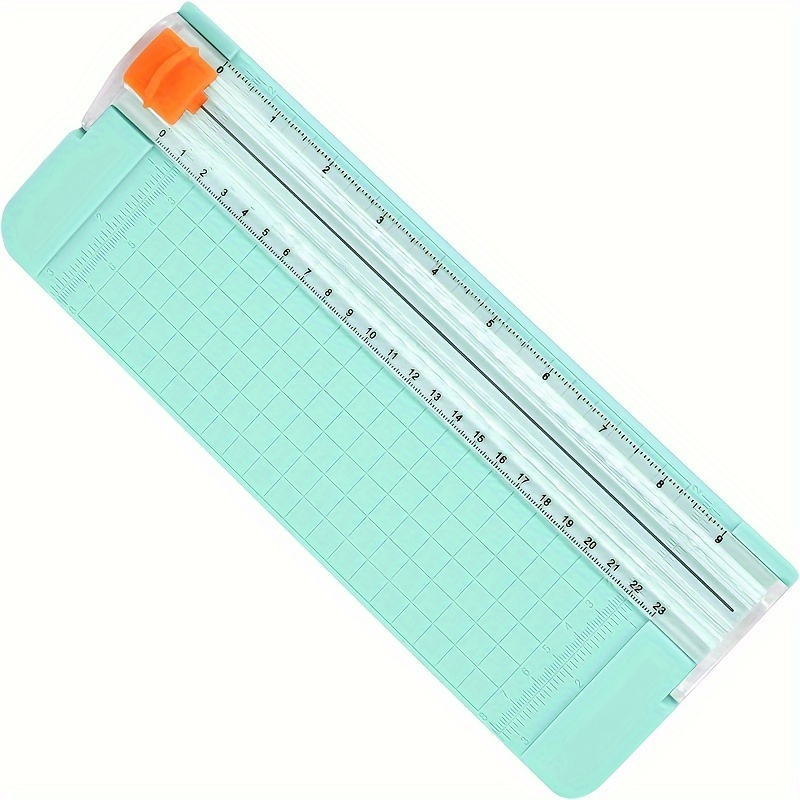 Mini recortadora de papel A4, foto guillotina con regla para cortar papel,  cartulina, espuma y otros materiales de artesanía, azul