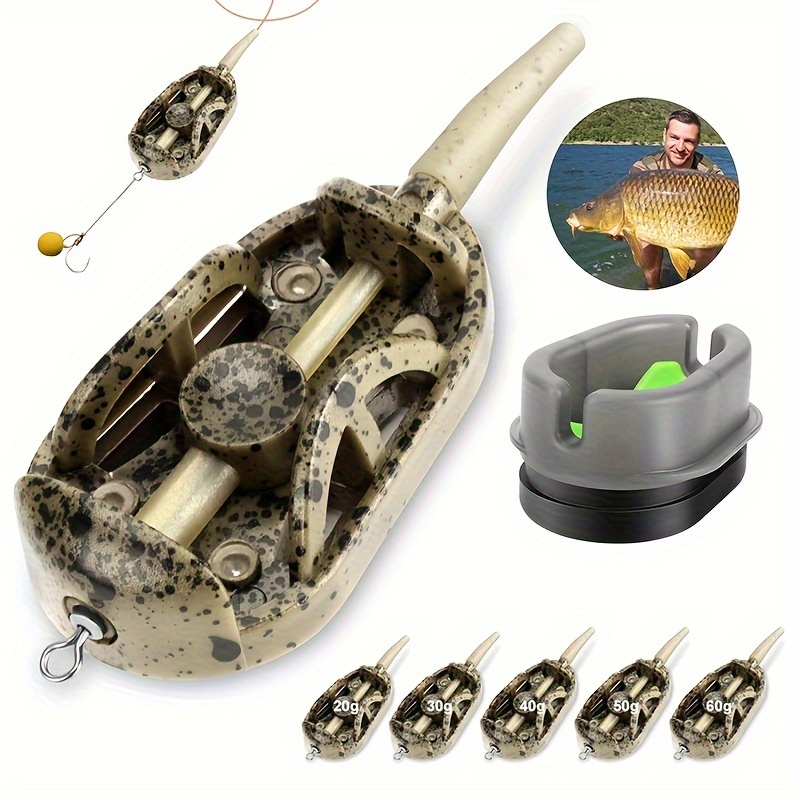 Fishing Feeder Spod Bomb 3 Size Float Bait Holder Maker Pp Material Carp  Fishing Bait Feeder Long Shot Tackle Gear Accessories