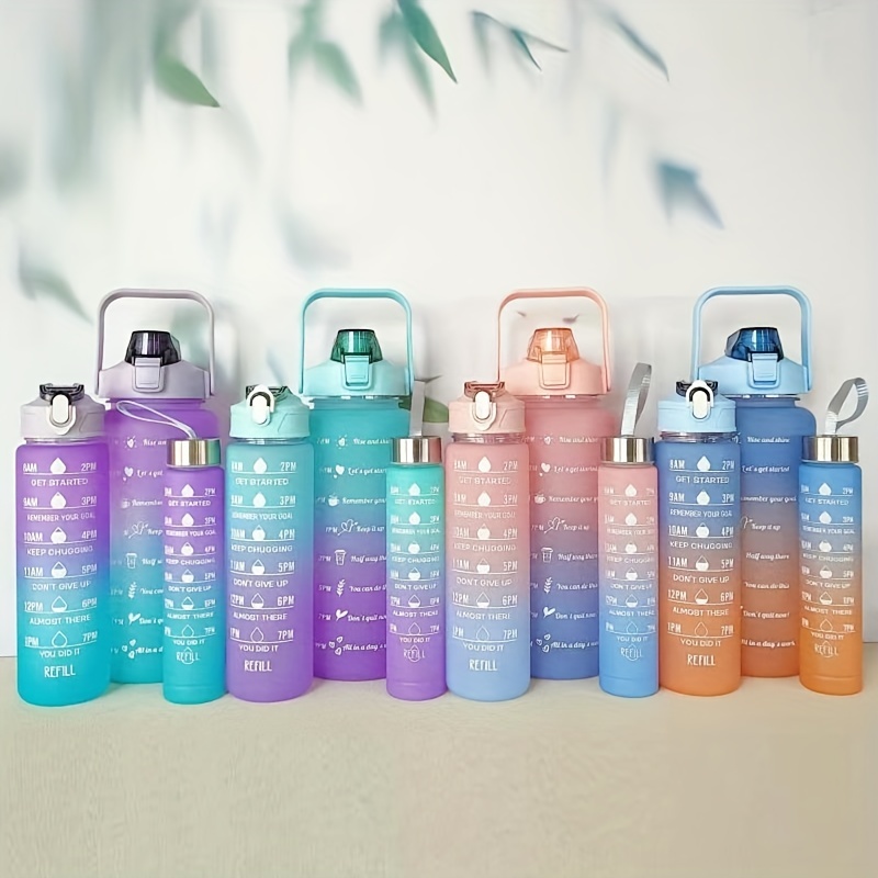 Motivational Water Bottles With Straw Sports Water Bottles - Temu