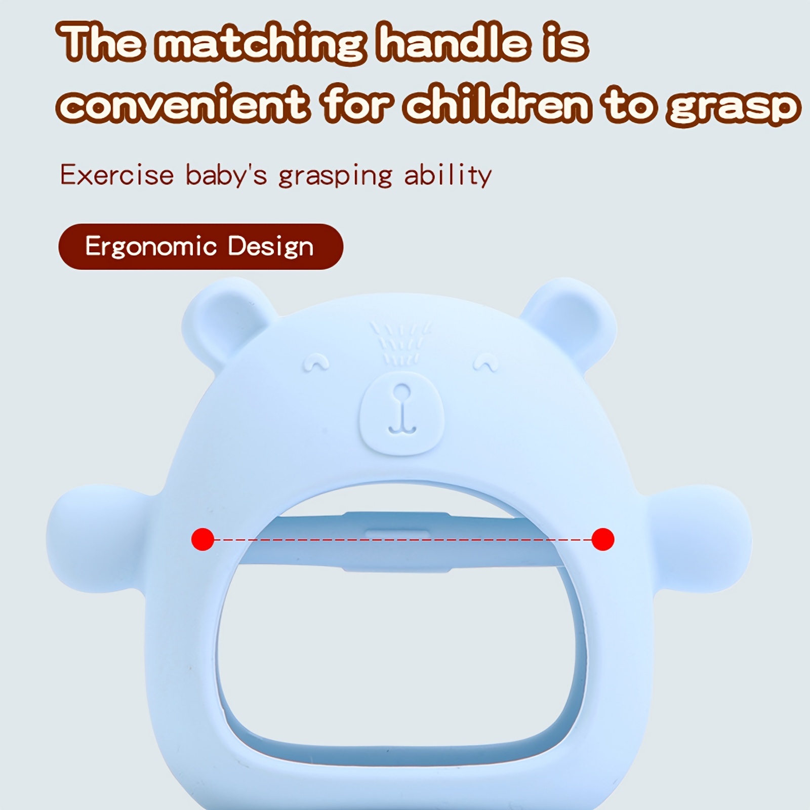 Bear Buddy Silicone Teething Toy for 6M Babies Soft Textures Easy to Hold