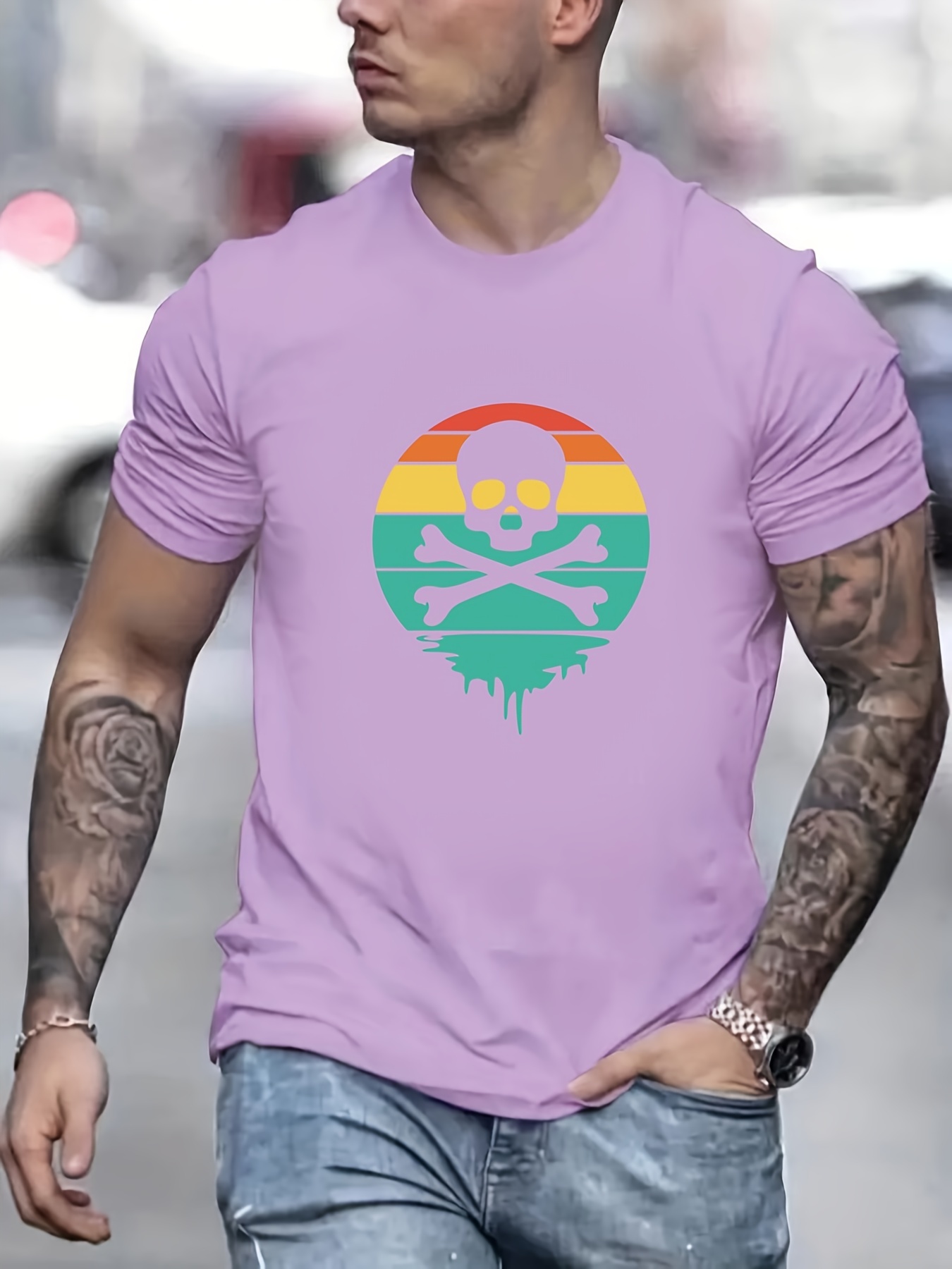 Camisetas Talla Grande Estilo Urbano Hombres Impresi n Temu Mexico