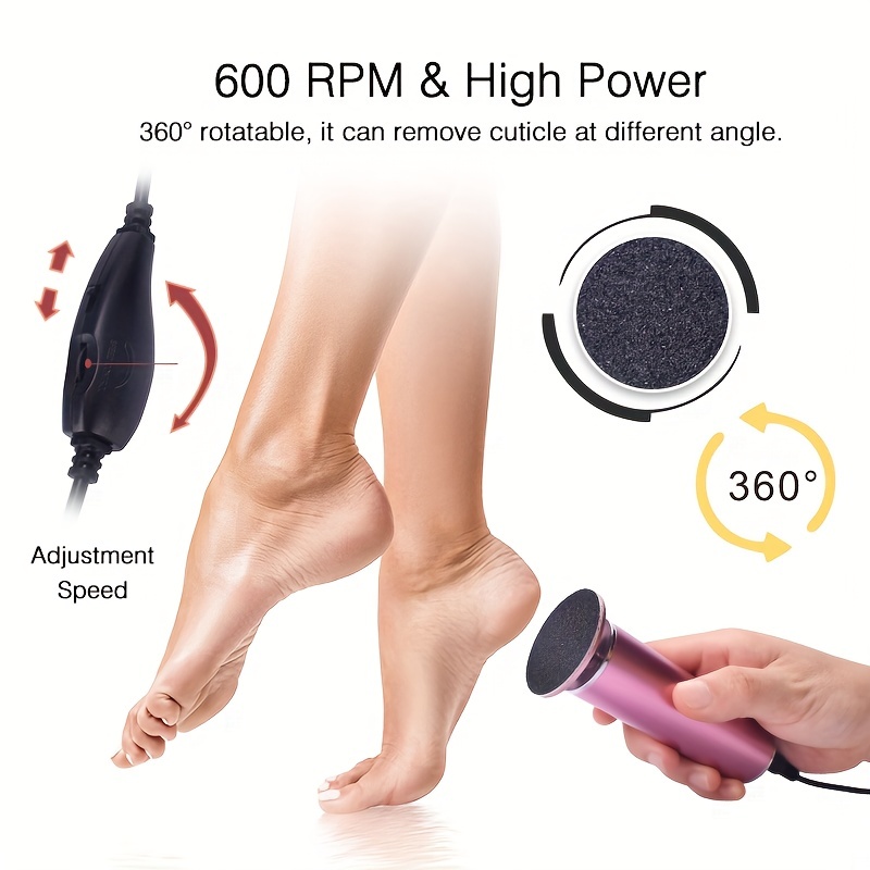 Smooth Pedicure Wand,Rechargeable Electric Callus Remover Tool for