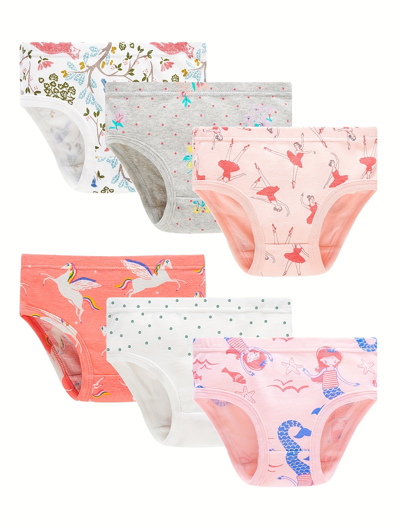 Girls Cute Unicorn Cartoon Print Triangle Panties Soft - Temu Canada