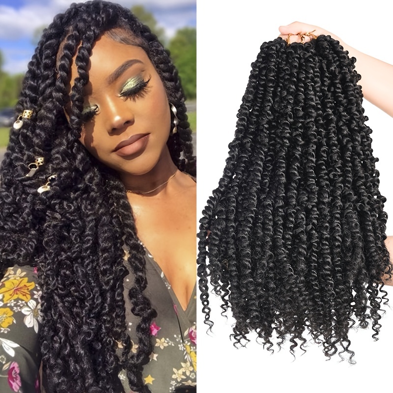 Passion Twist Crochet Hair Synthetic Curly Braiding Hair - Temu