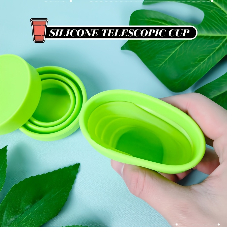 Silicone Collapsible Cup with Lid - Portable Telescopic Cup for Camping