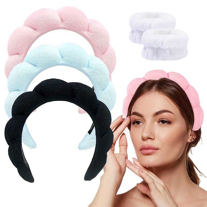 Cute Bow Spa Wash Face fasce elastiche morbide per capelli Bath Skincare  Make Up fascia in pile corallo per accessori per capelli da donna -  AliExpress