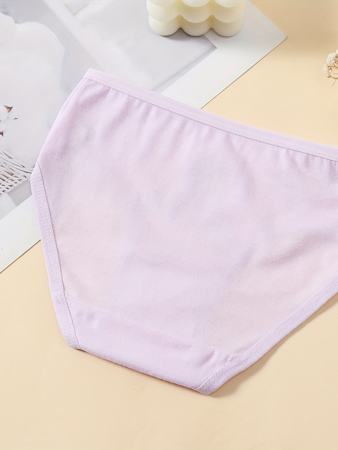 Girl's Triangle Panties Cute Cat Print Elastic Waist - Temu