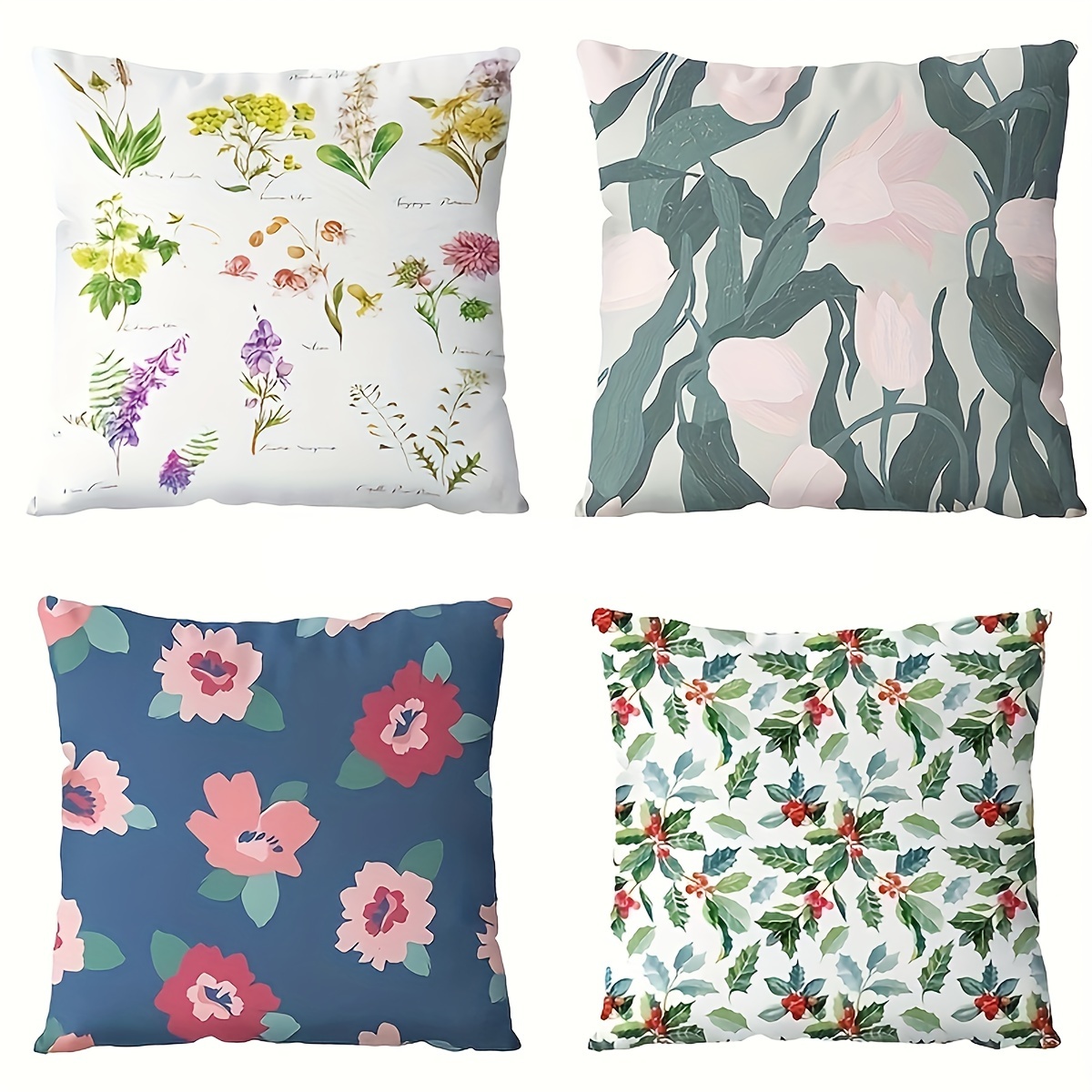 Juste de coussin à fleurs rétro coréennes, taie d'oreiller, oreillers  décoratifs pour la maison, canapé