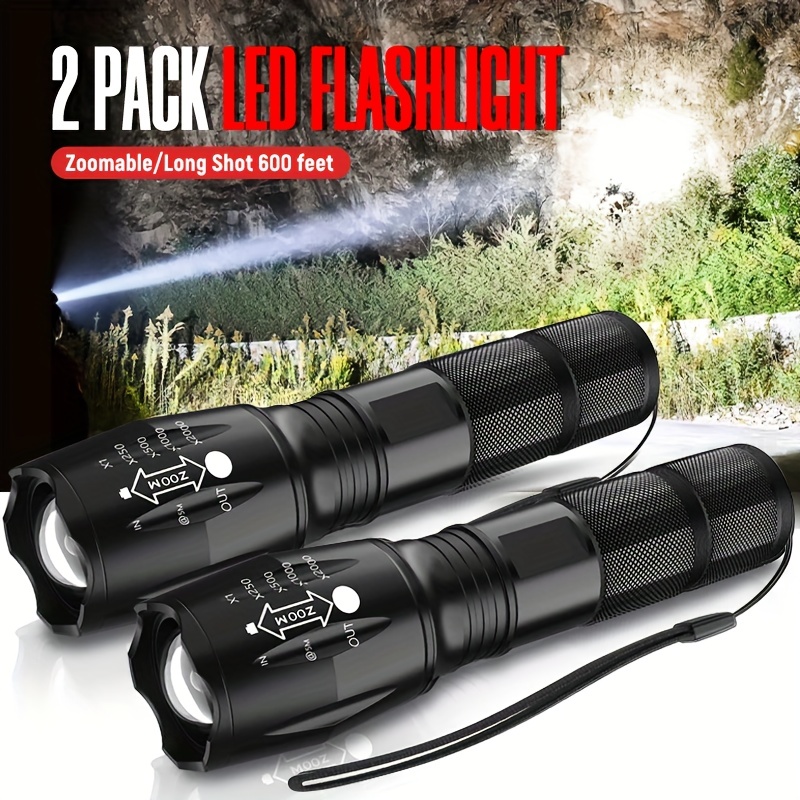 1pc Super Bright Zoomable Flashlight - Portable, Multi-Functional,  Telescopic Zoom For Outdoor Home Use Rechargeable Flashlights, Mini  Zoomable Flashl