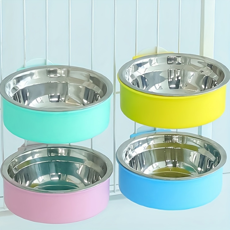 Elevated Dog Food Bowl Water Bowl For Cage Stainless Steel - Temu