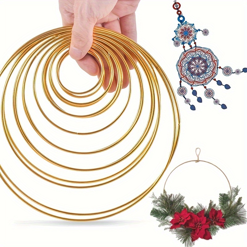Metal O Ring For Macrame, 10 Gold Metal Rings for Crafts