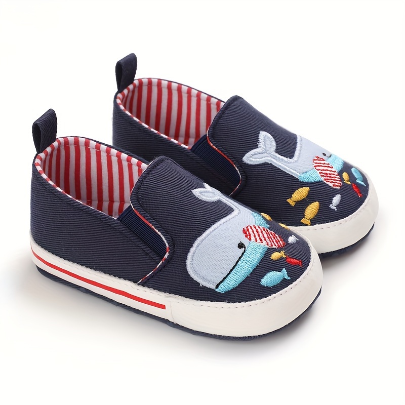 Casual Cute Cartoon Slip On Low Top Loafer Shoes For Baby Boys