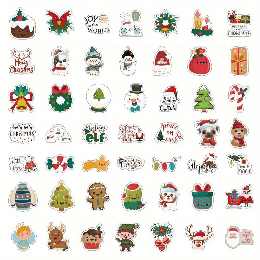 Cute Christmas Stickers Vinyl Christmas Stickers - Temu