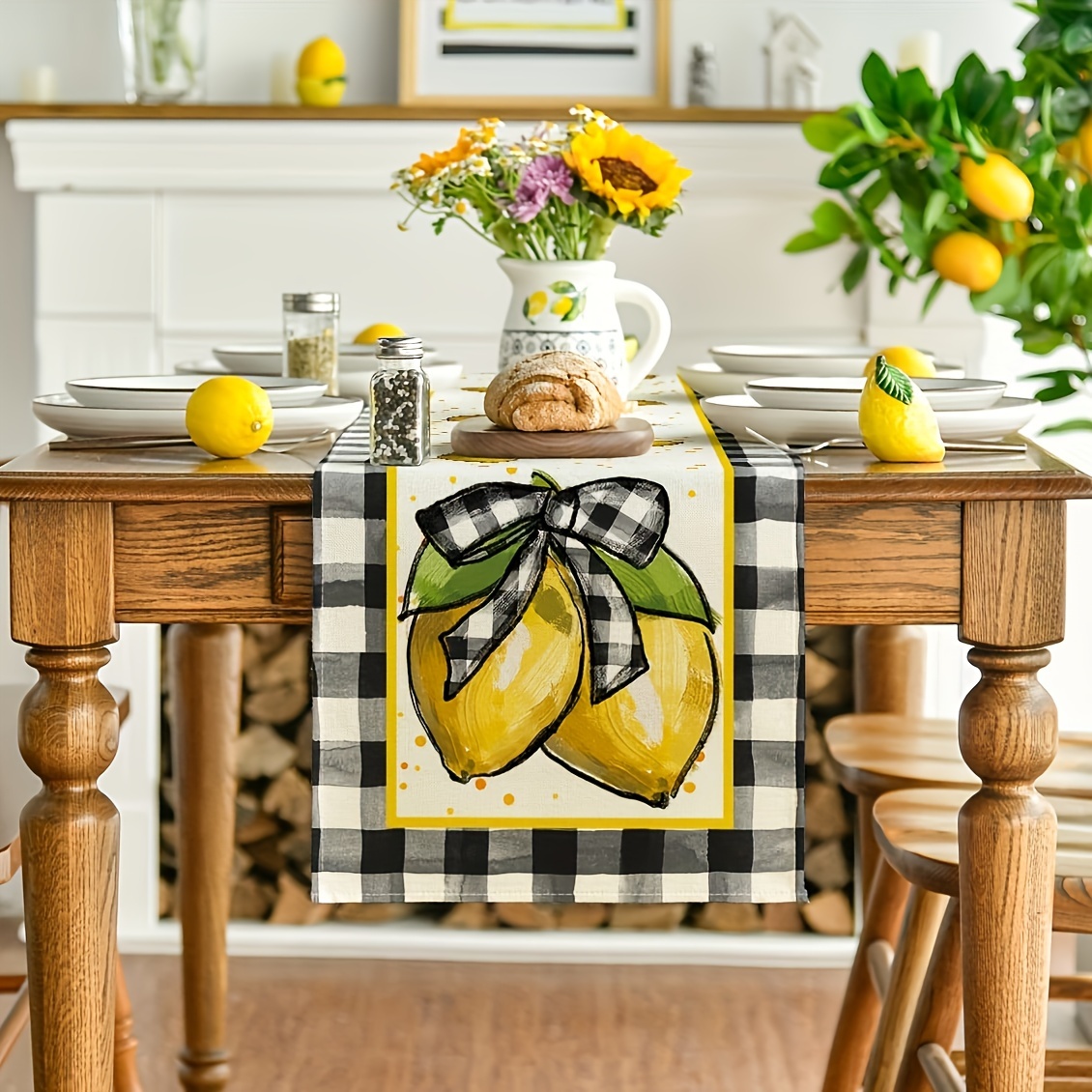 Spring Kitchen with Lemon Kitchen Decor