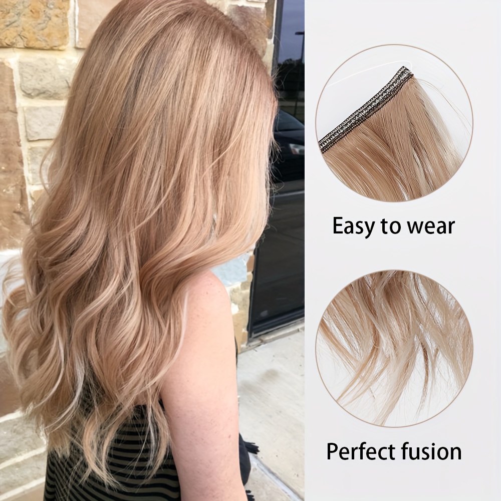 Long Body Wave Ponytail Synthetic Hair Extension Invisible - Temu