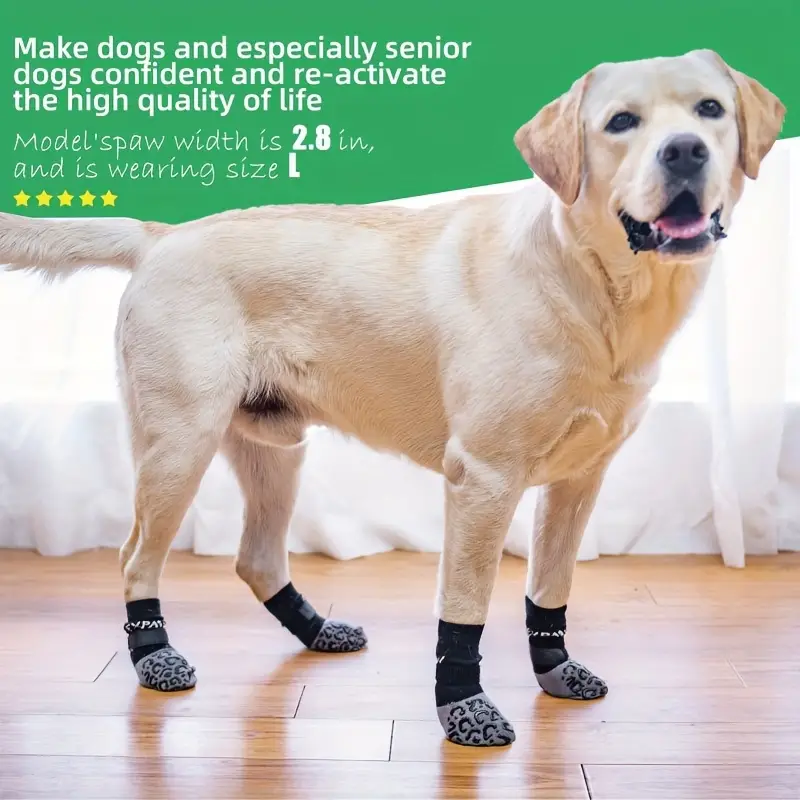 6pcs Pet Socks Leopard Print Double Sided Non Slip Dog Socks Adjustable Dog  Paw Cotton Socks Comfortable And Durable Dog Socks - Pet Supplies - Temu
